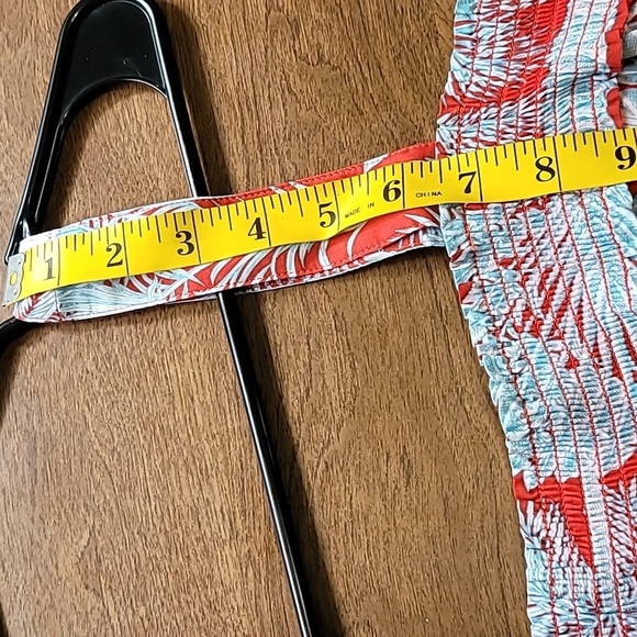 Talbots Resort Oasis Palm midi dress Fit & Flare Size 14p Spring Summer Orange - Picture 12 of 14